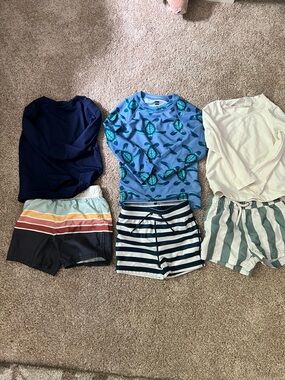 Set of three toddler boys swimsuits